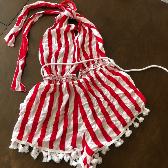 Forever 21 Striped Halter Swimsuit Cover up Small - Picture 2 of 4